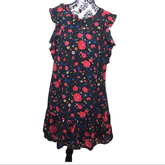 J. Crew | Dresses | J Crew Womens Dress Black Red | Poshmark